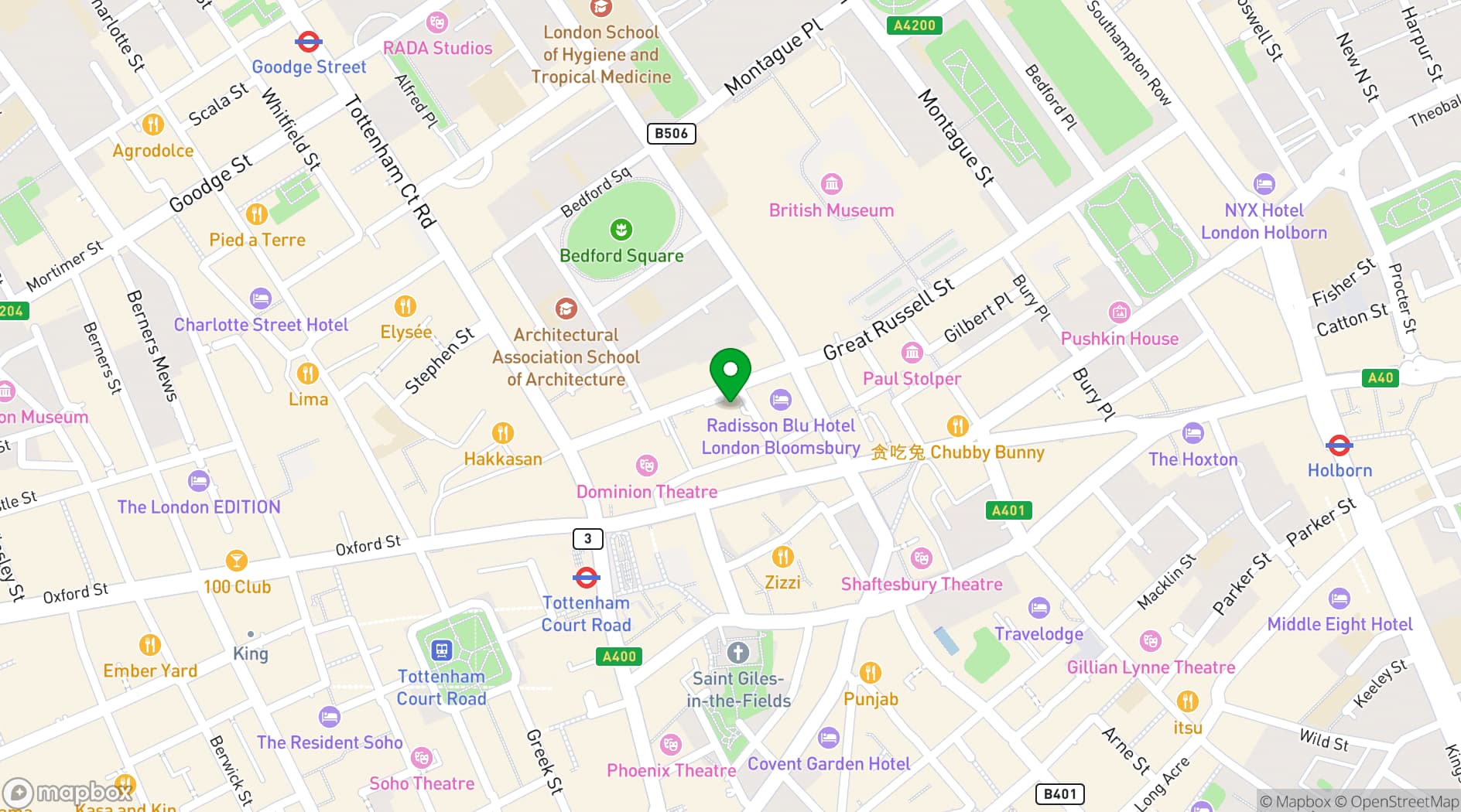 Map showing Congress Centre