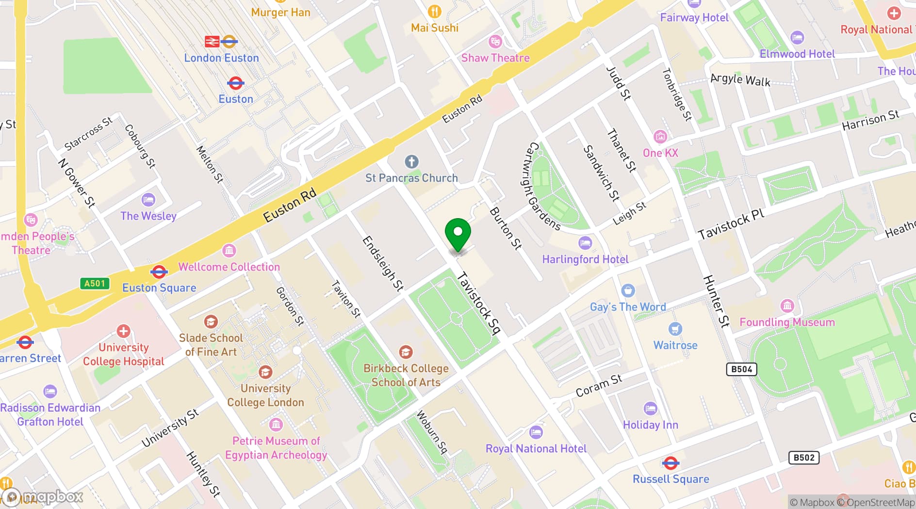 Map showing BMA House