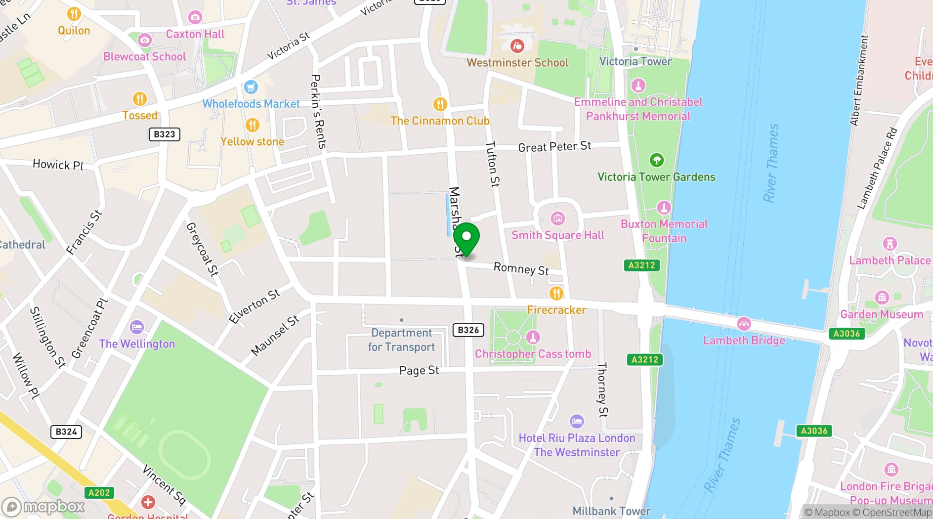 Map showing Osteria dell'Angolo