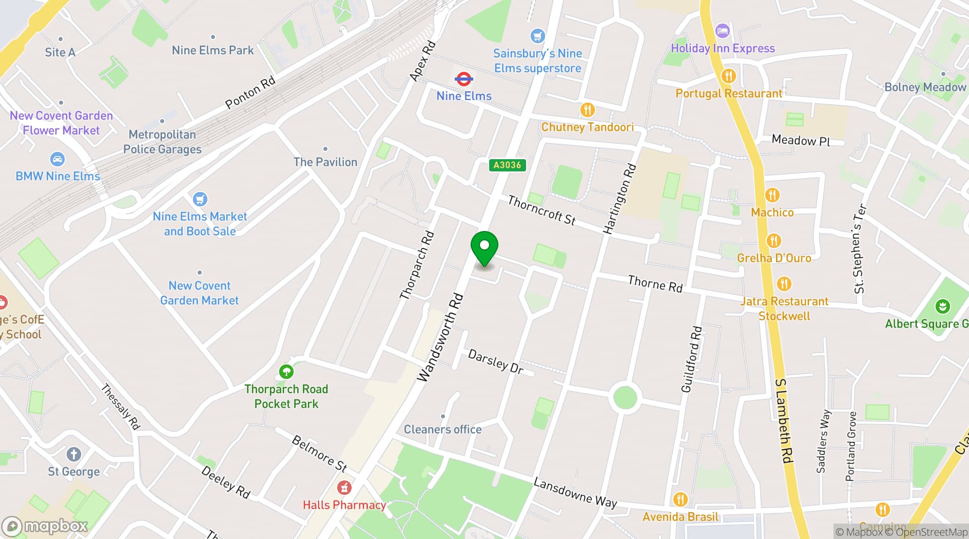 Map showing Lansdowne Green Community Centre