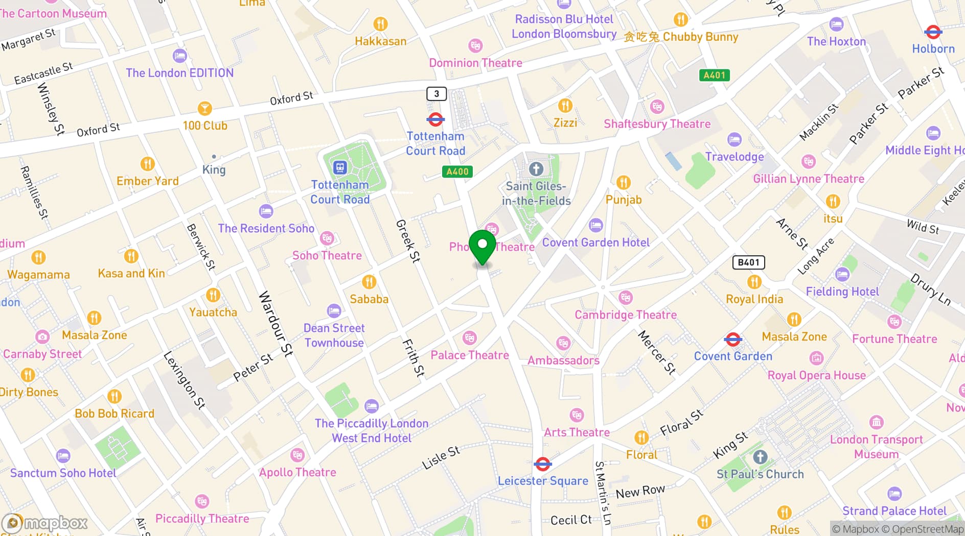 Map showing Auditorium - Level 6 Foyles 