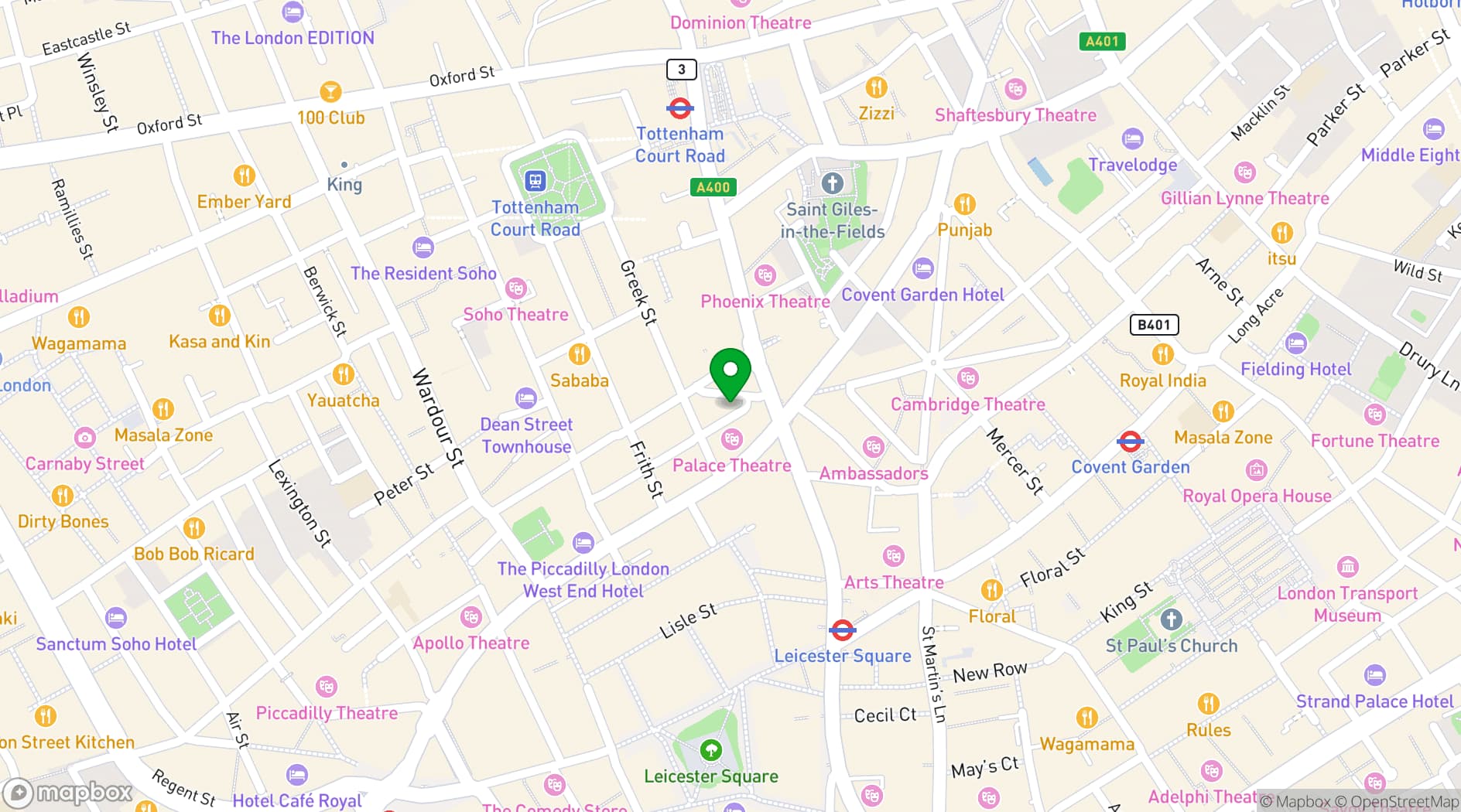 Map showing The Spice of Life