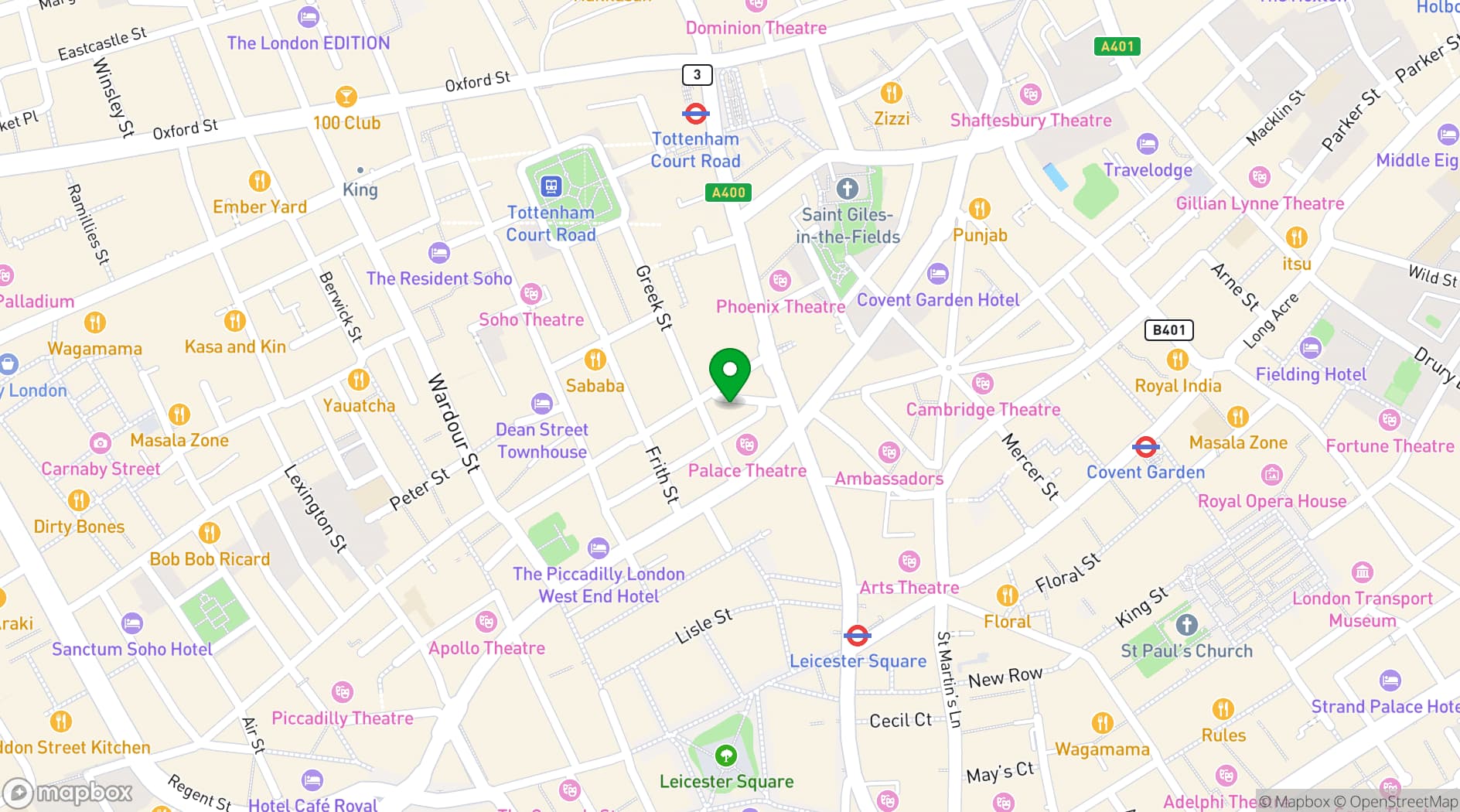 Map showing BKC Soho