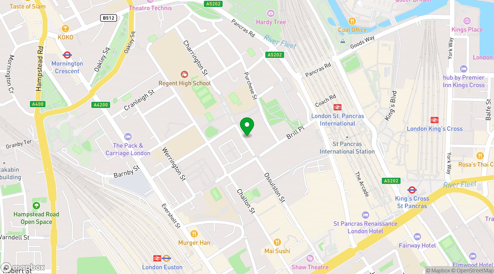 Map showing Somers Town Community Association