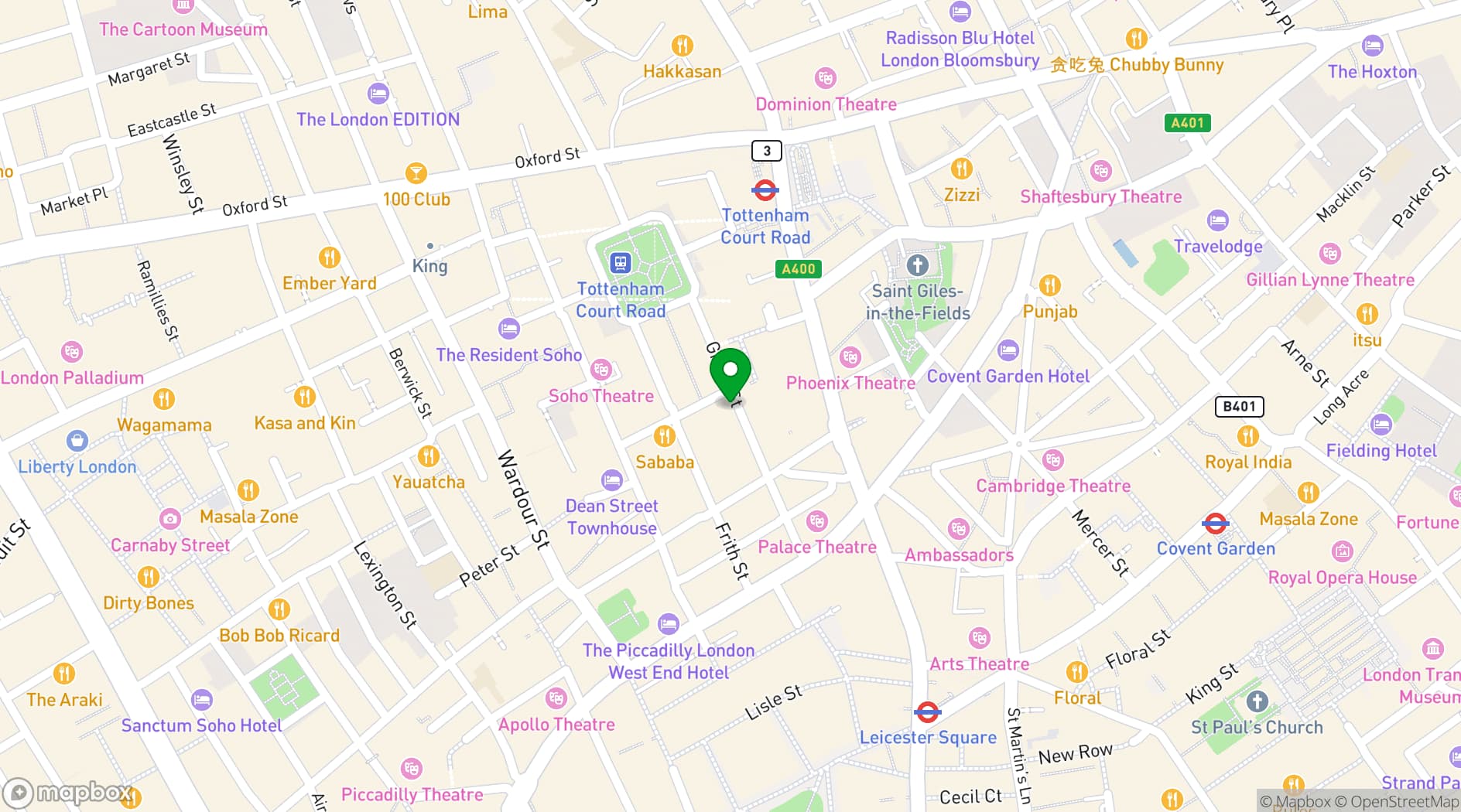 Map showing The Union Club