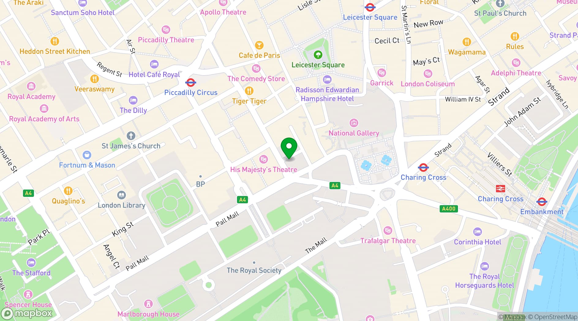 Map showing Bardot St James