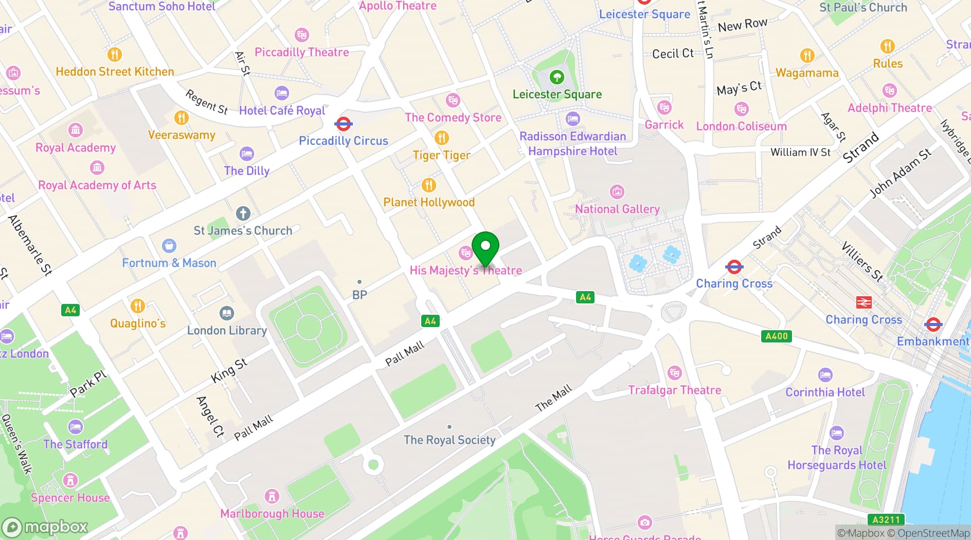 Map showing Rileys Haymarket