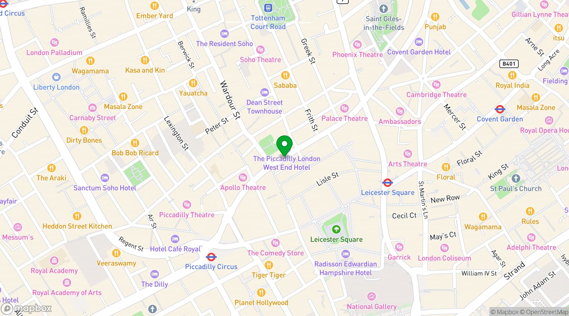 Map showing The Century Club