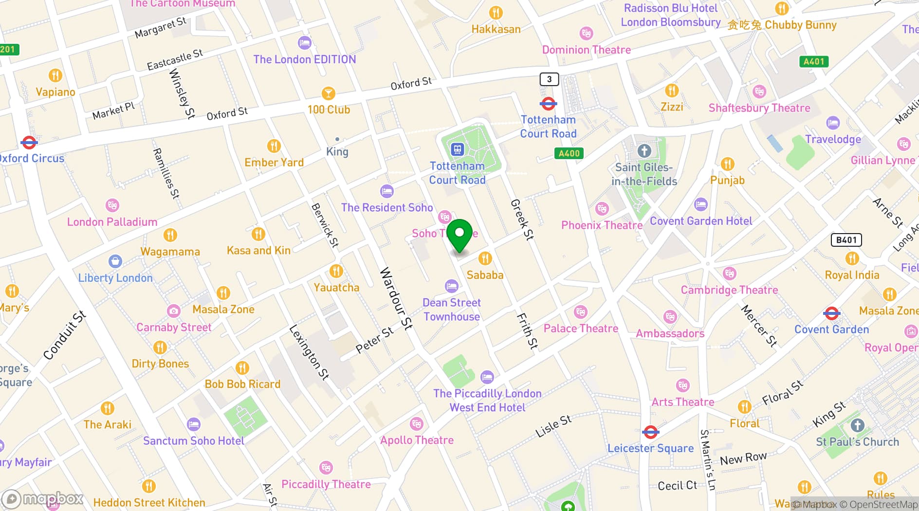 Map showing Crown & Two Chairman
