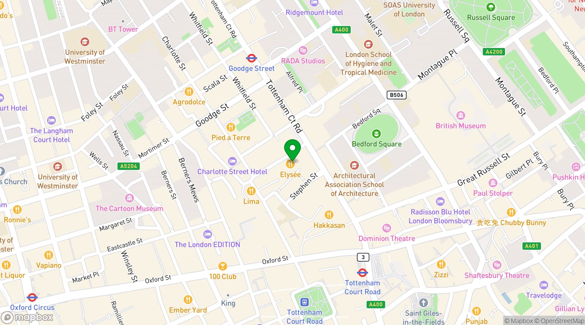 Map showing Gallery Different