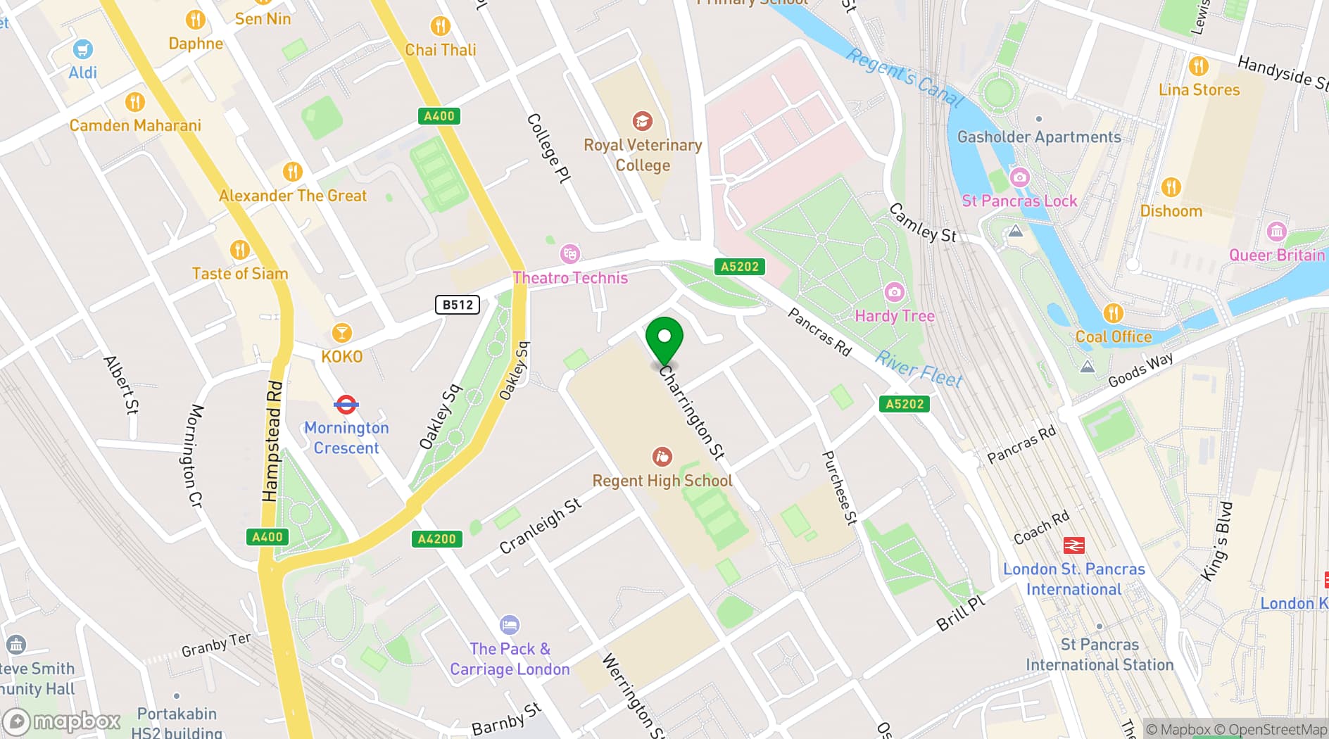 Map showing Camden City Learning Centre