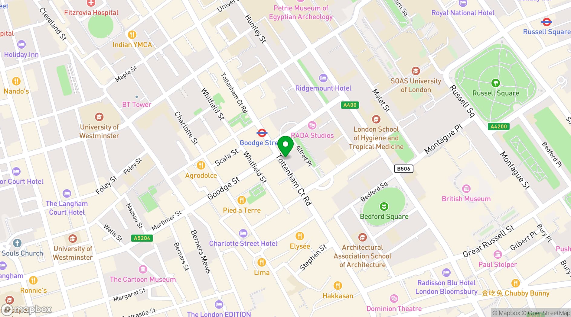 Map showing Monopoly Lifesized