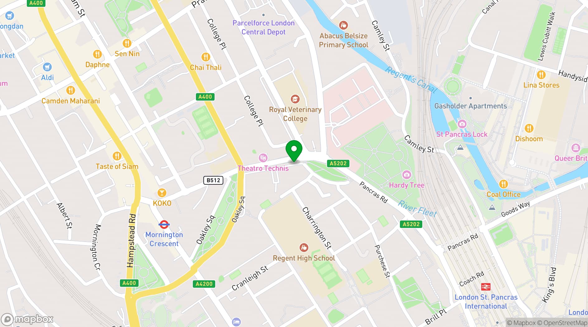 Map showing Kebena Green