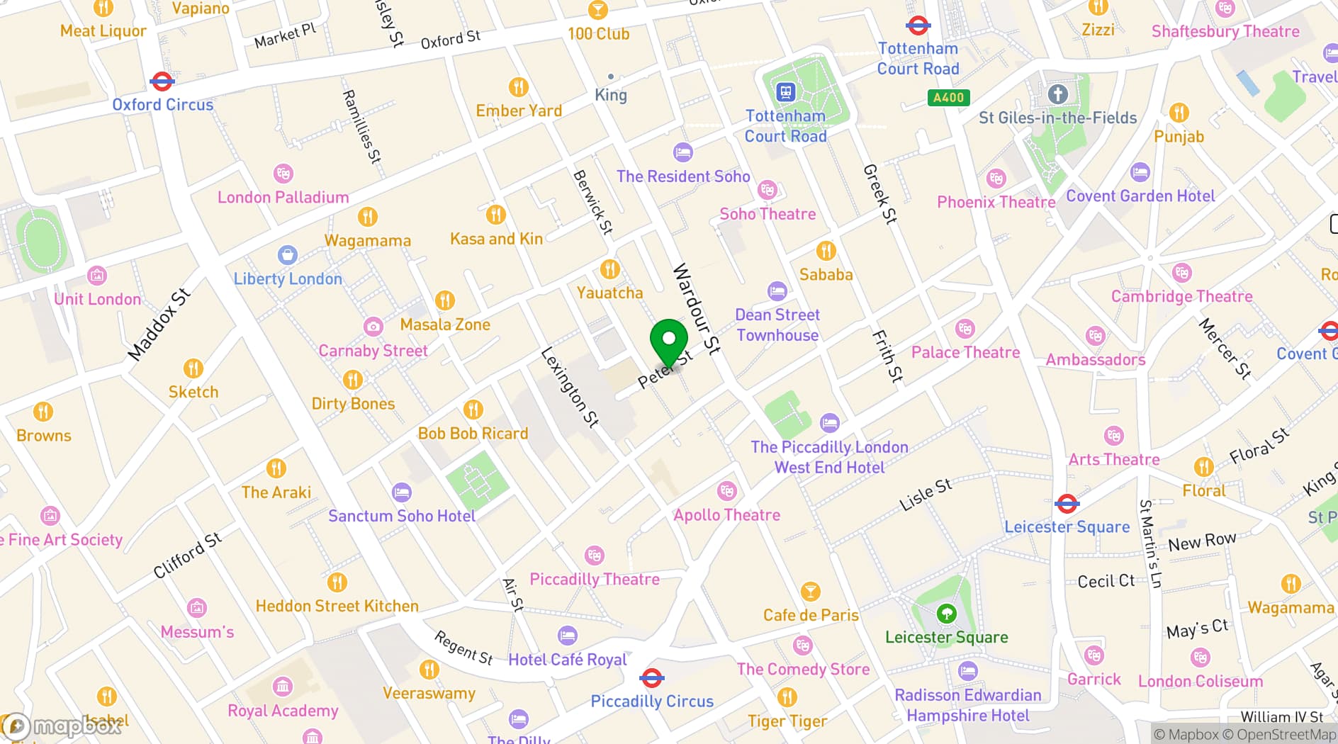 Map showing The Boulevard
