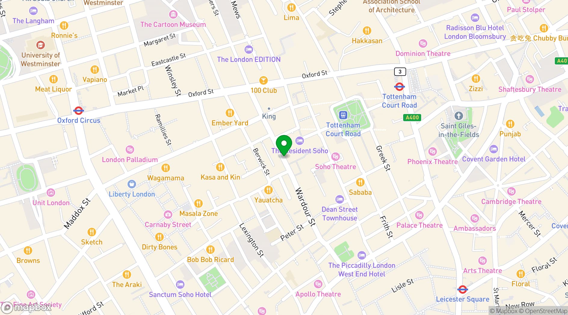 Map showing The Games Room