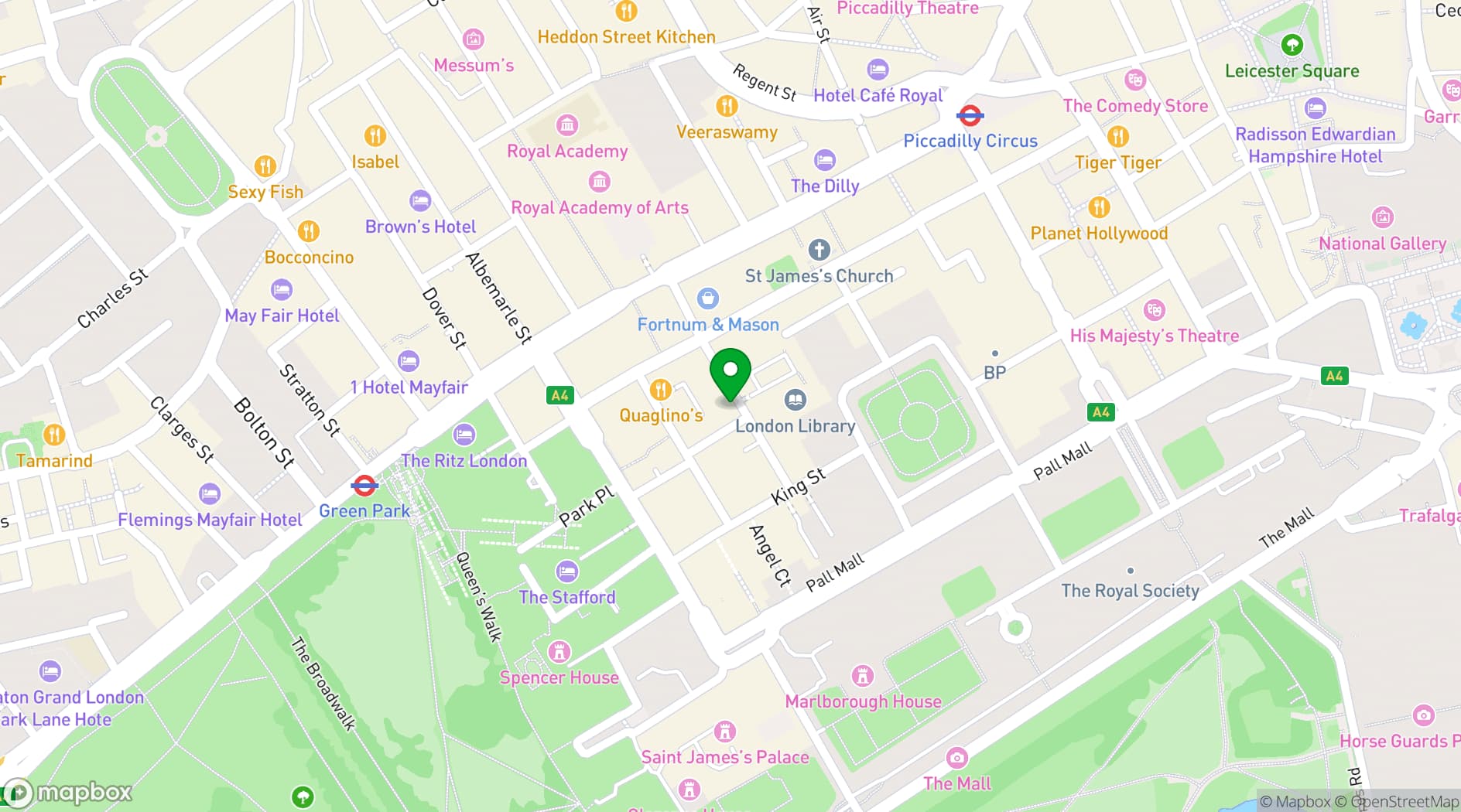 Map showing Brian Haughton Gallery