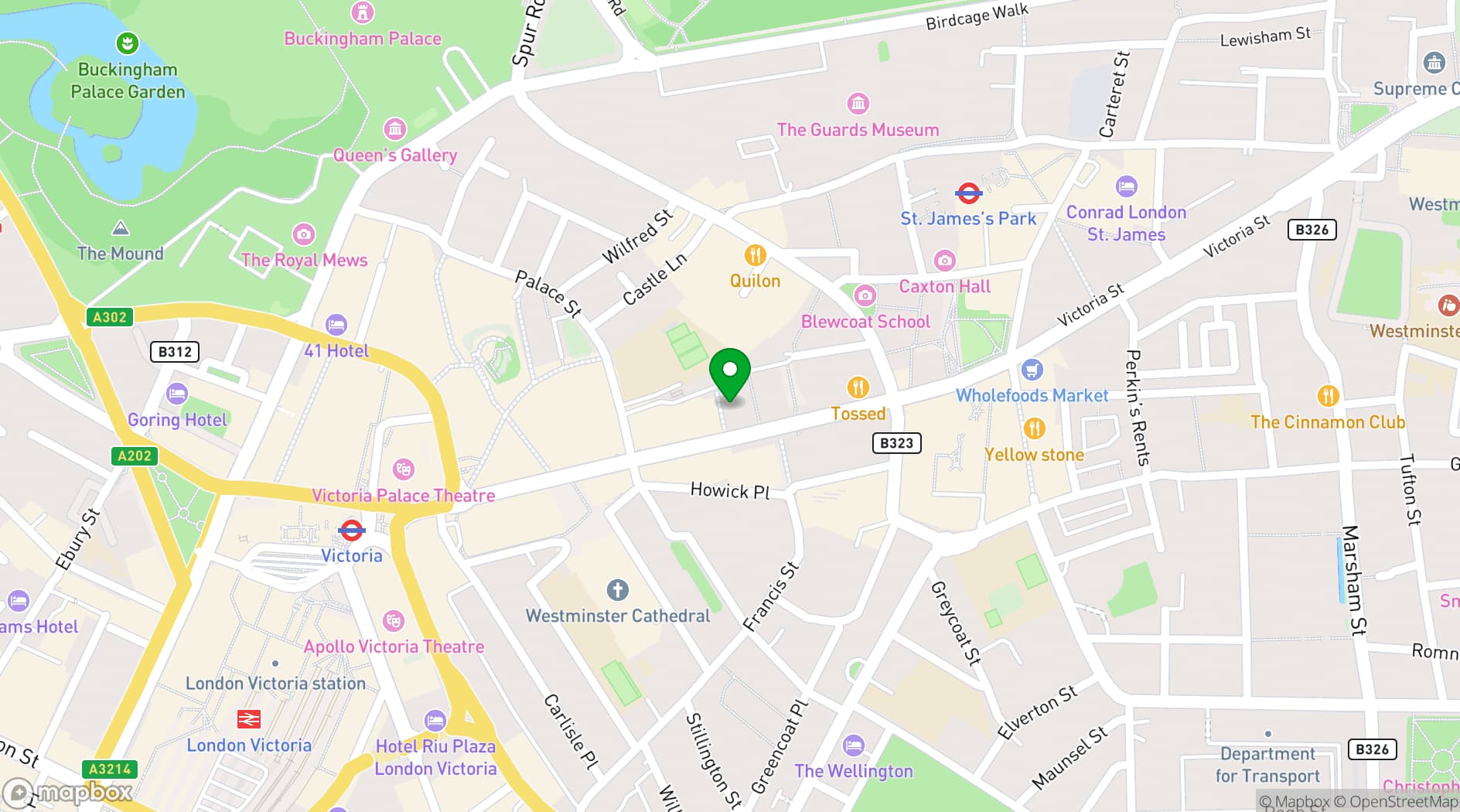 Map showing The Ivy Victoria