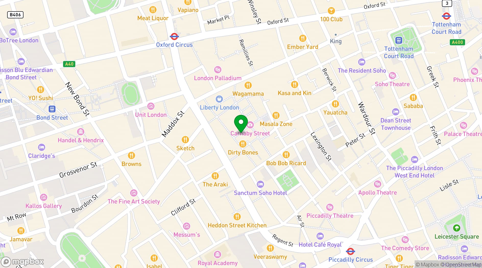 Map showing Cirque le Soir