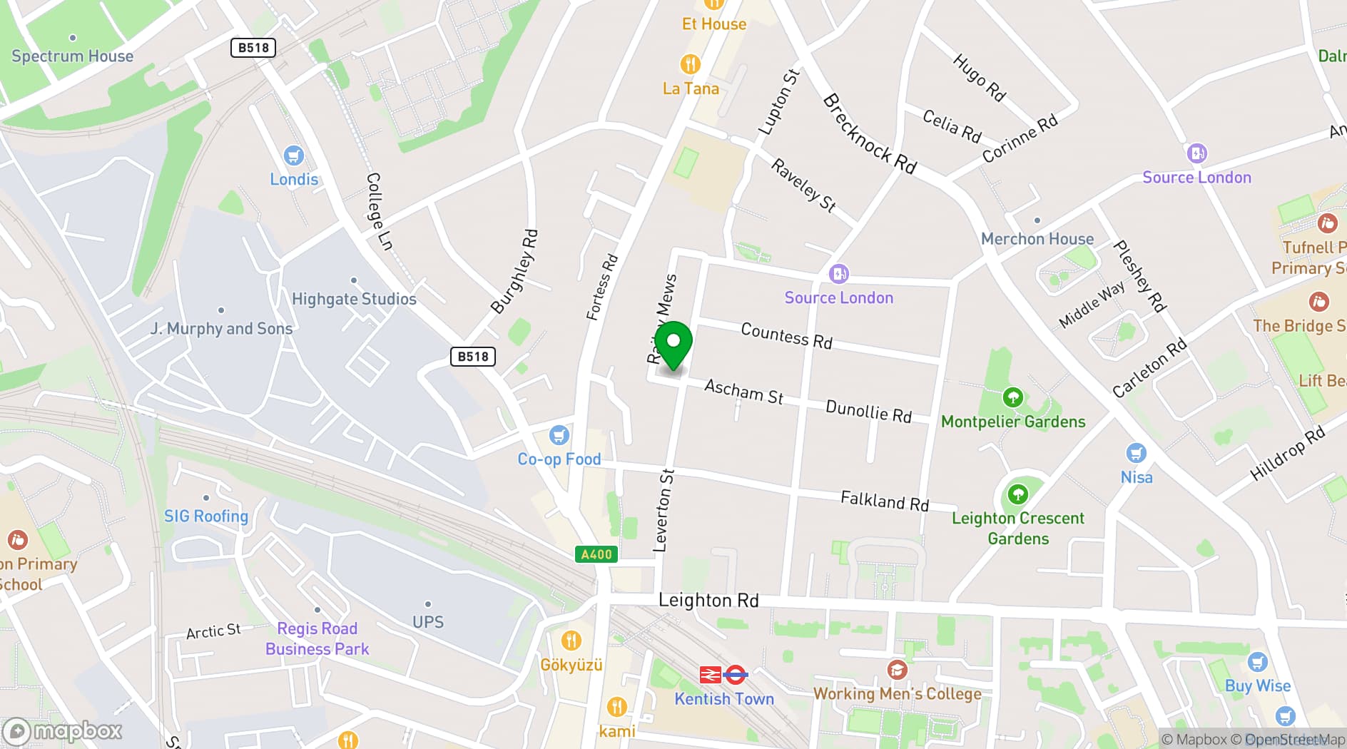 Map showing The Pineapple