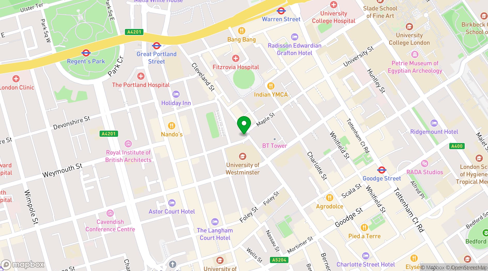 Map showing 101 on Cleveland