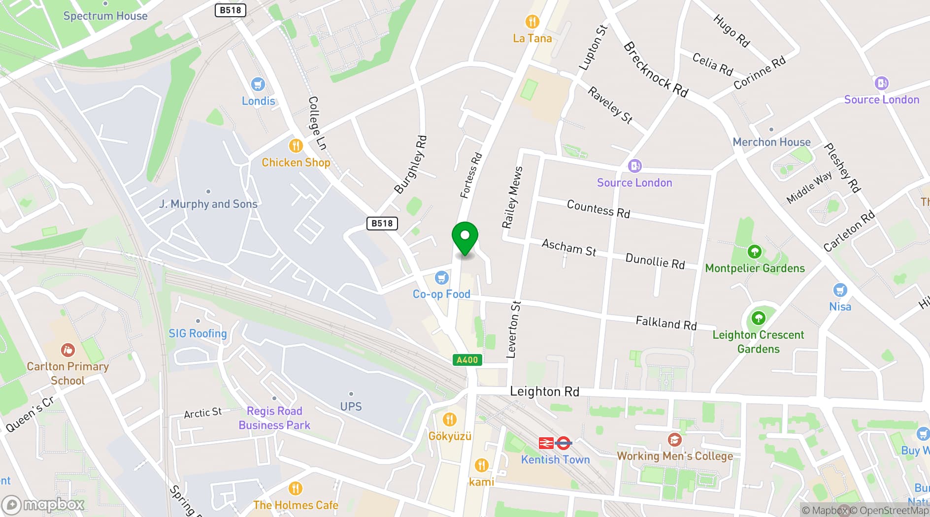 Map showing Patron French Firehouse