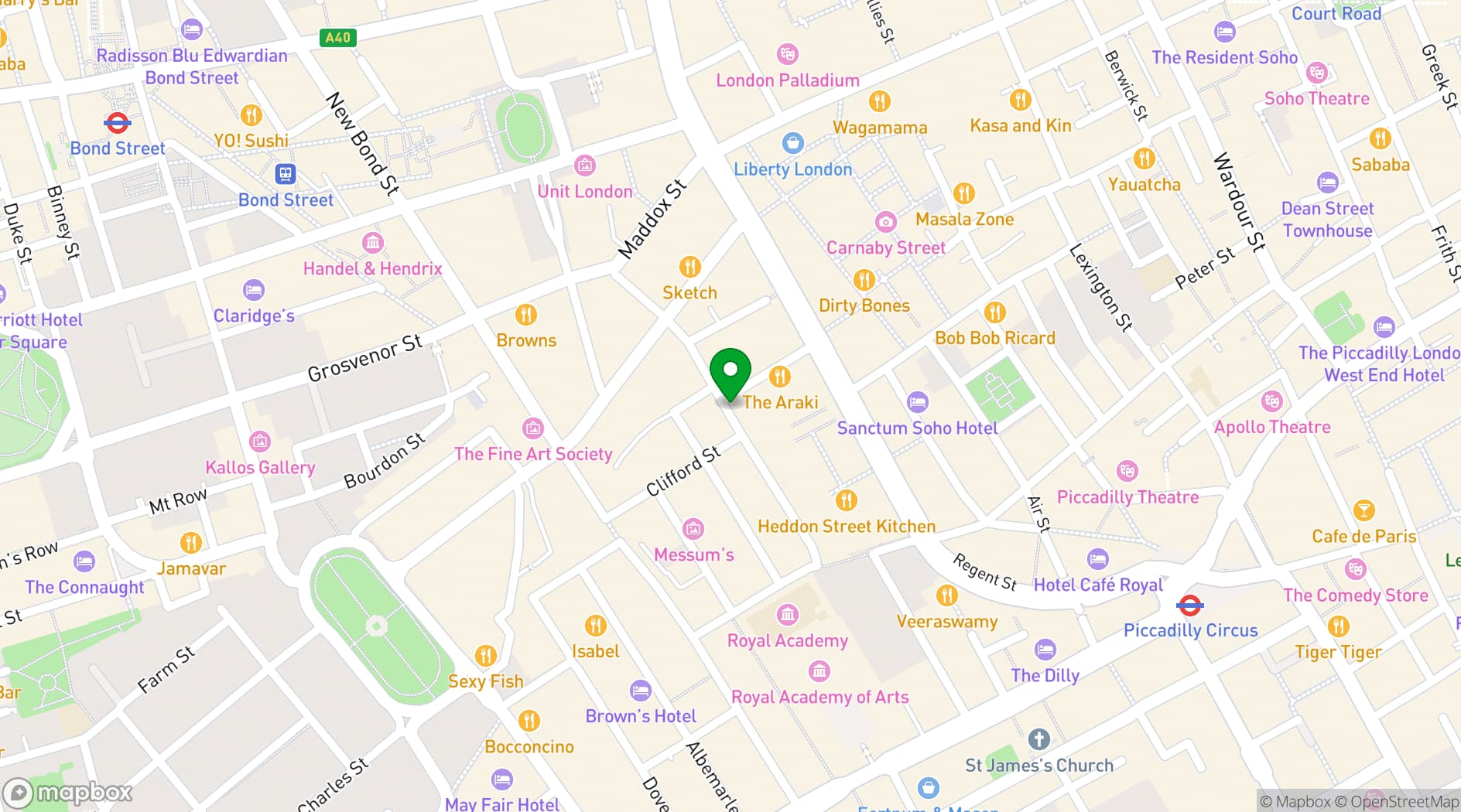 Map showing Sartoria