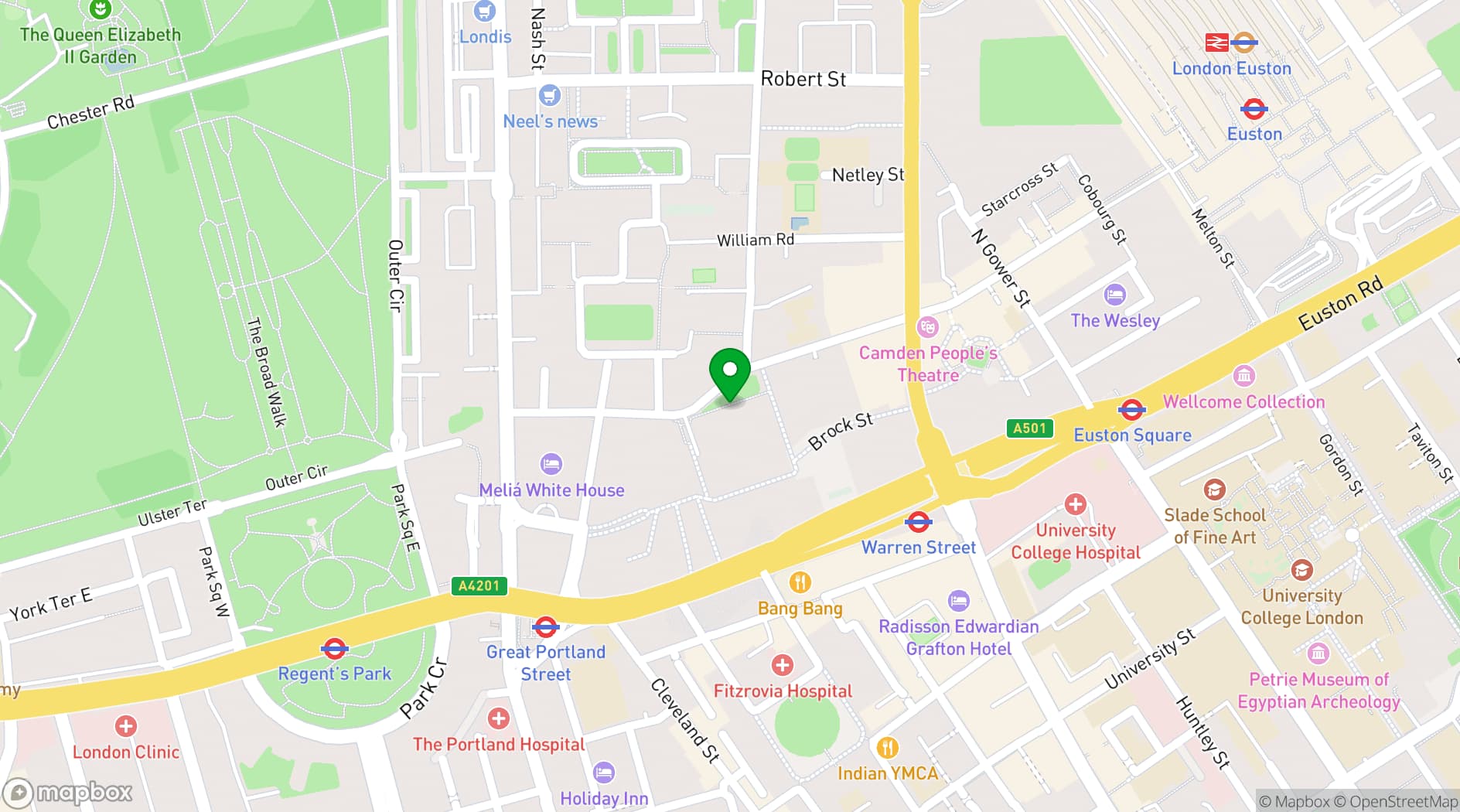 Map showing Impact Hub London