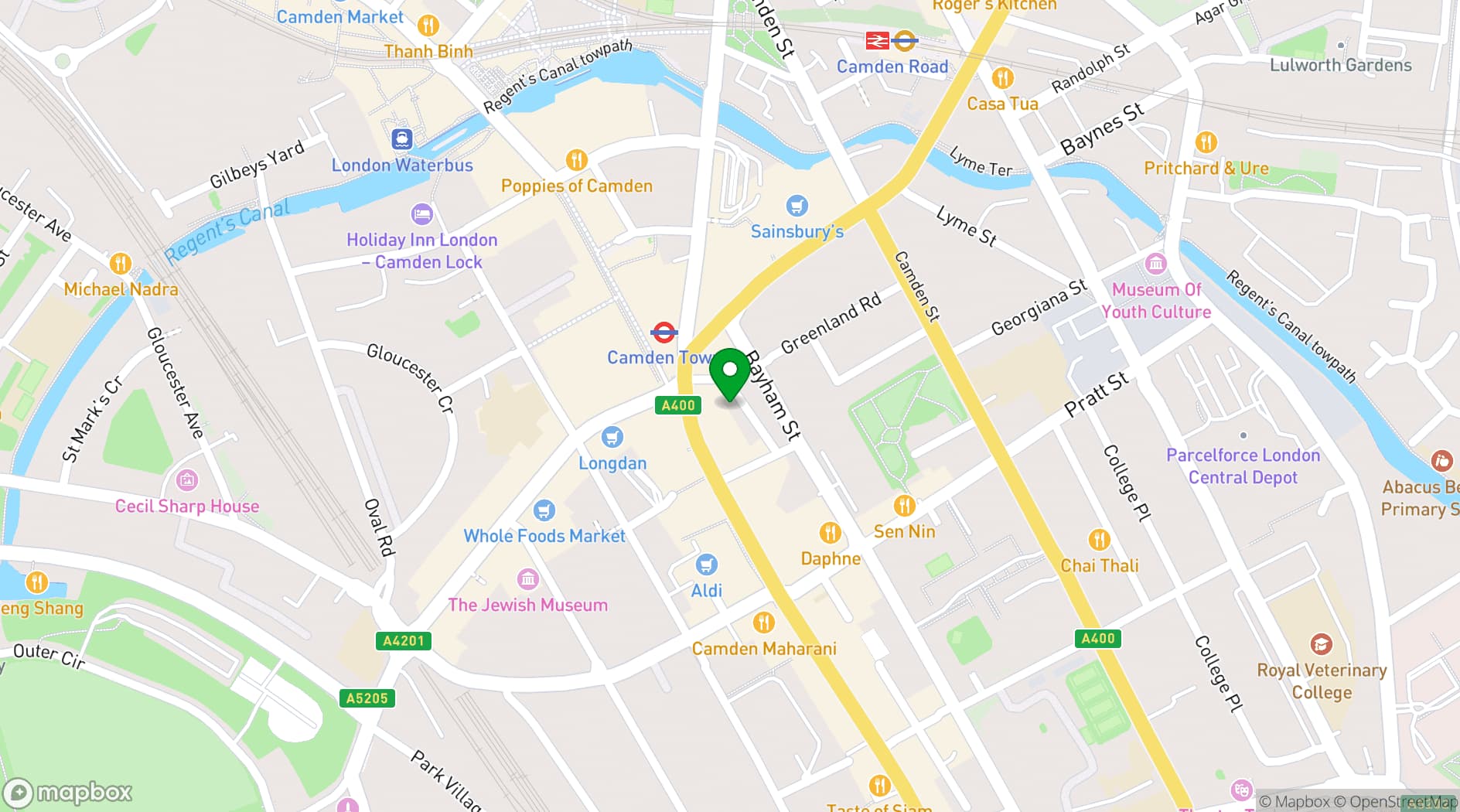 Map showing The Black Heart