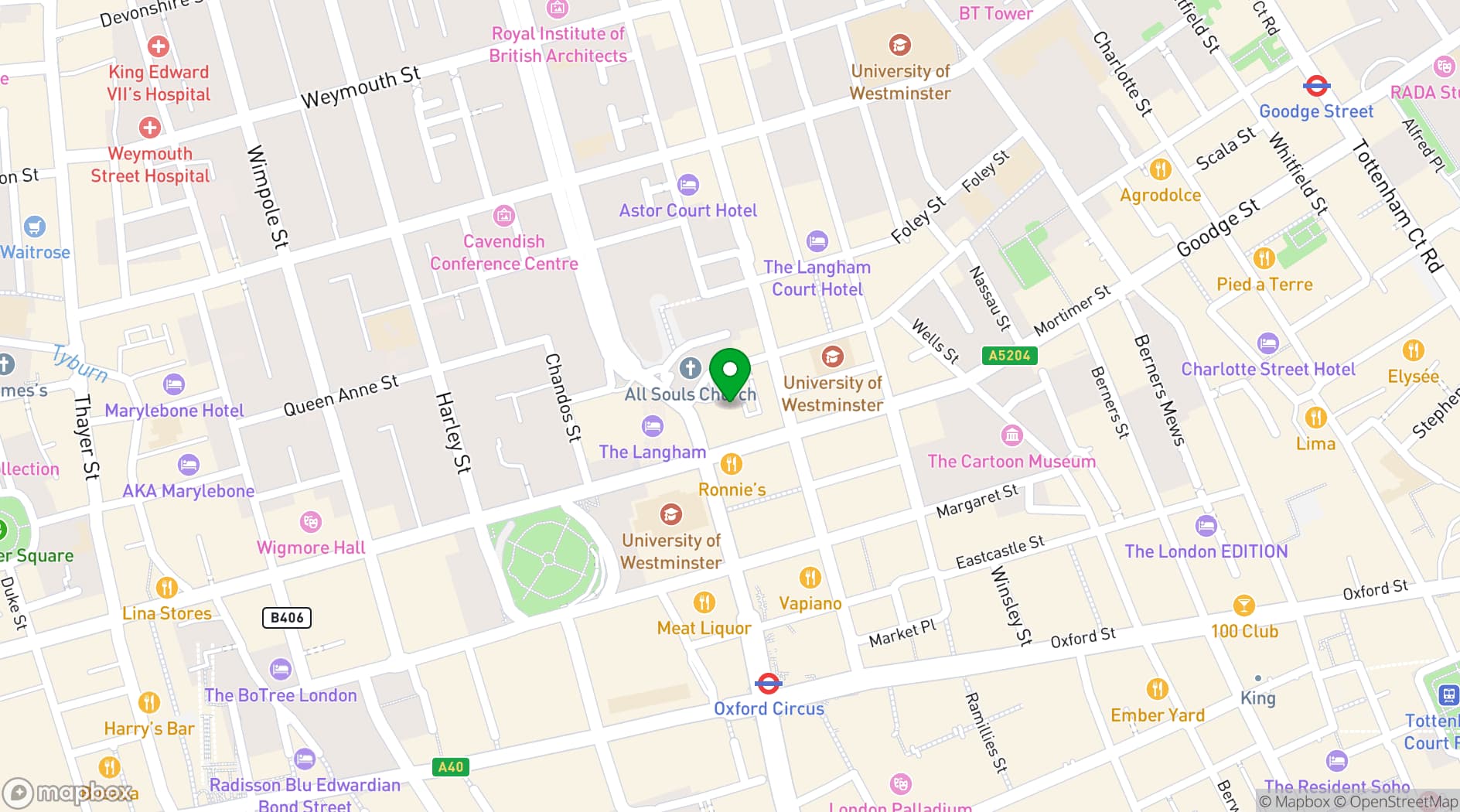 Map showing The Treehouse