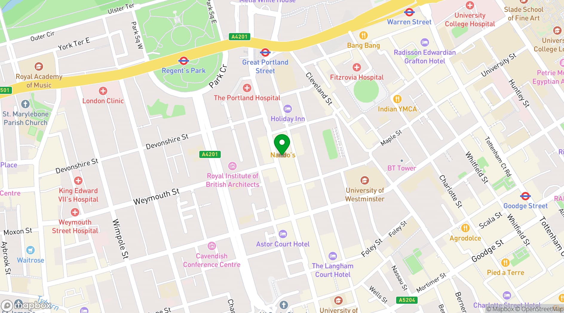 Map showing Sixes