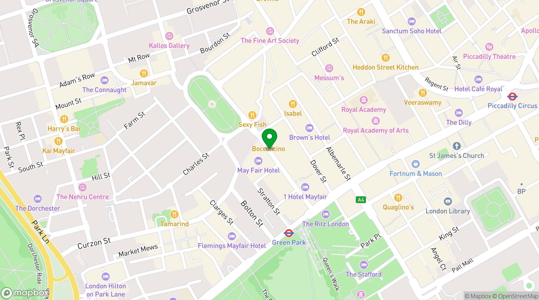 Map showing Park Chinois