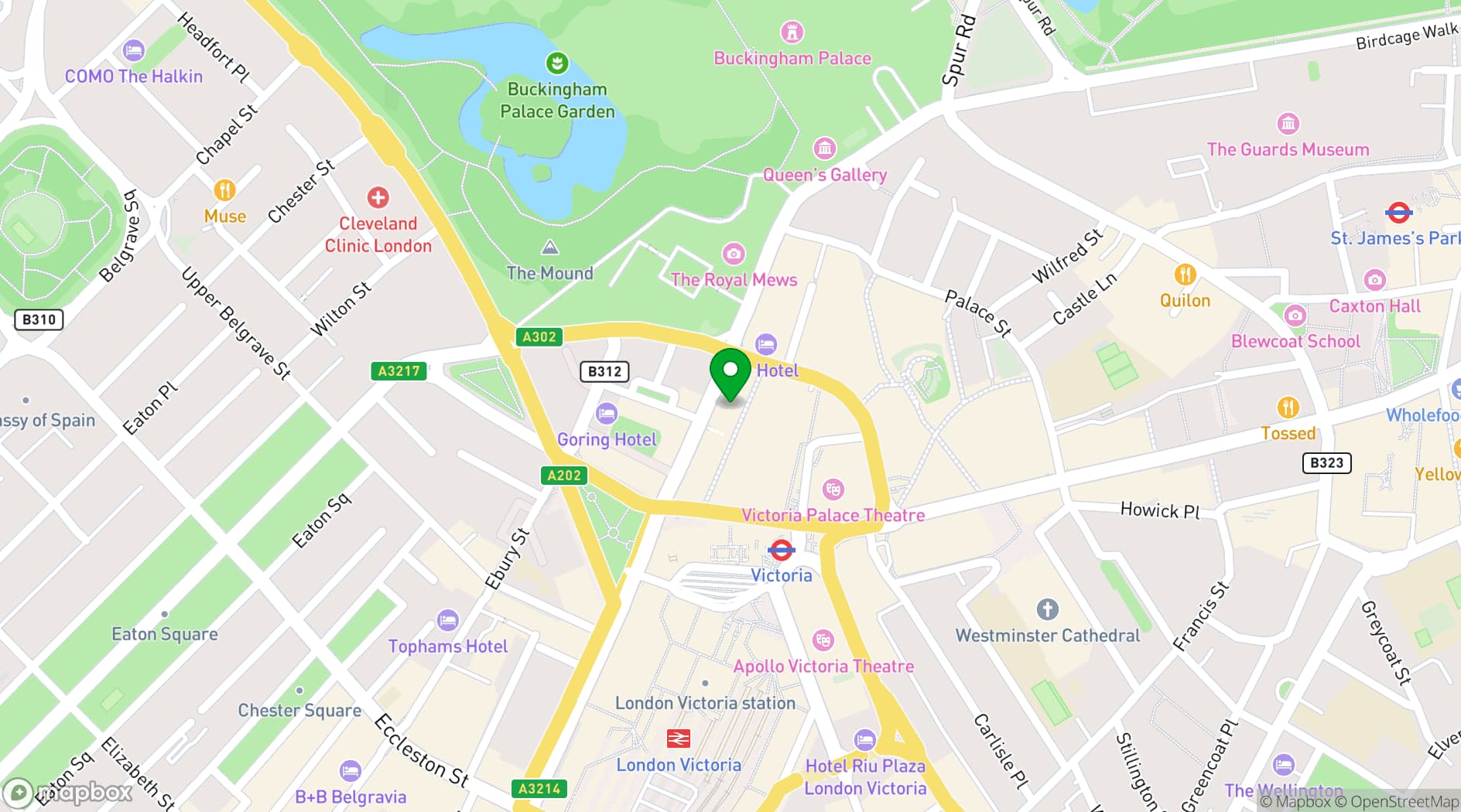 Map showing Vagabond Victoria