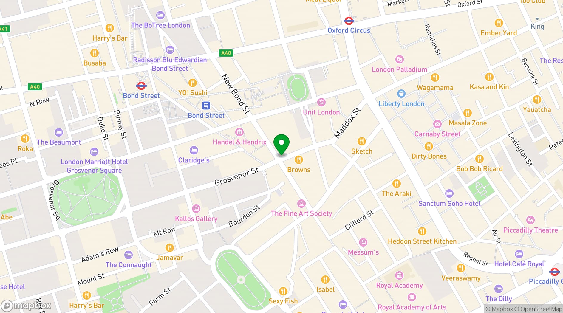 Map showing Maddox Tavern
