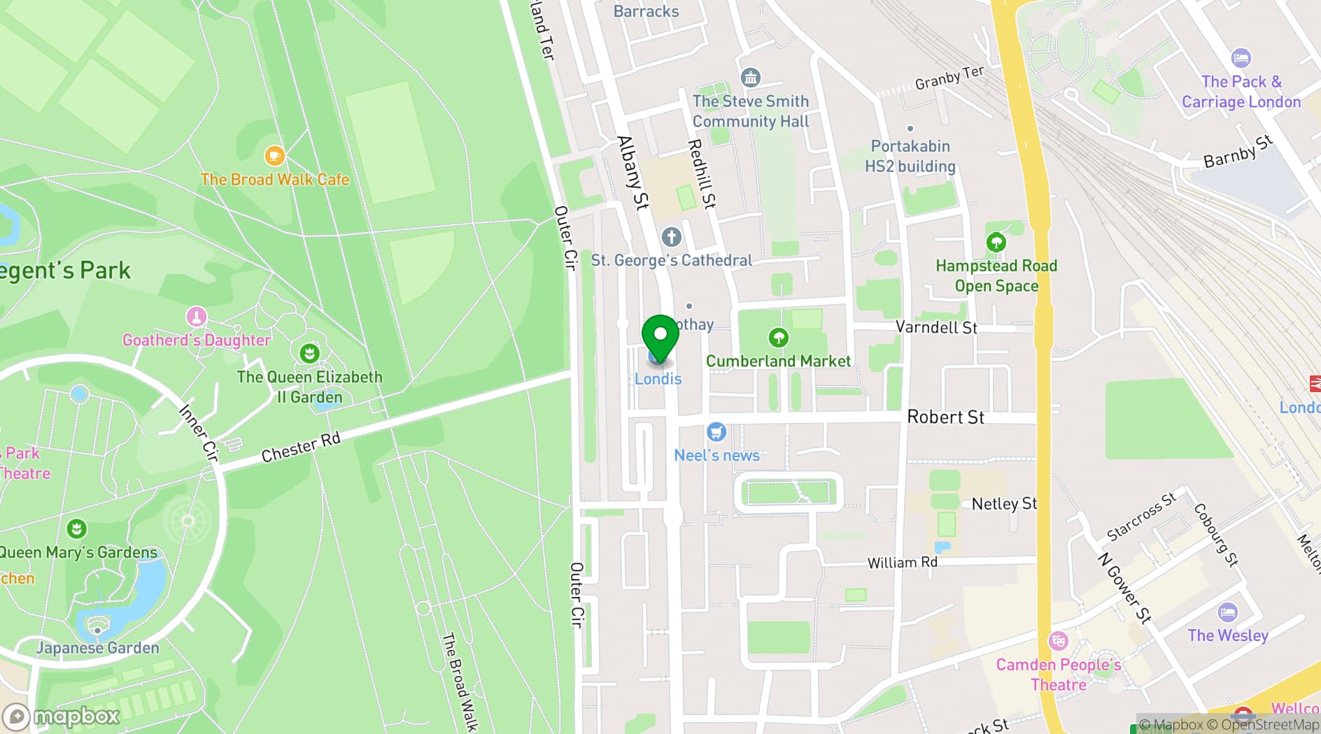 Map showing Markson Pianos
