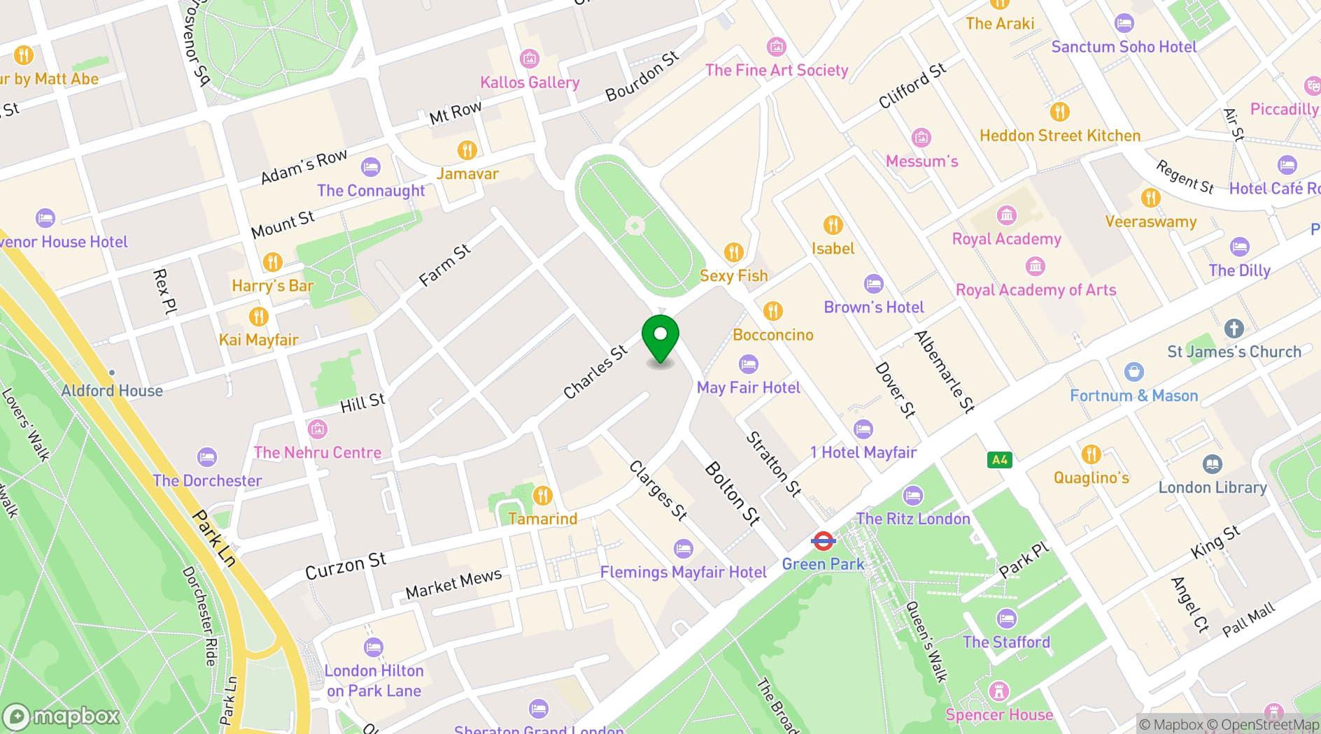 Map showing The Lansdowne Club