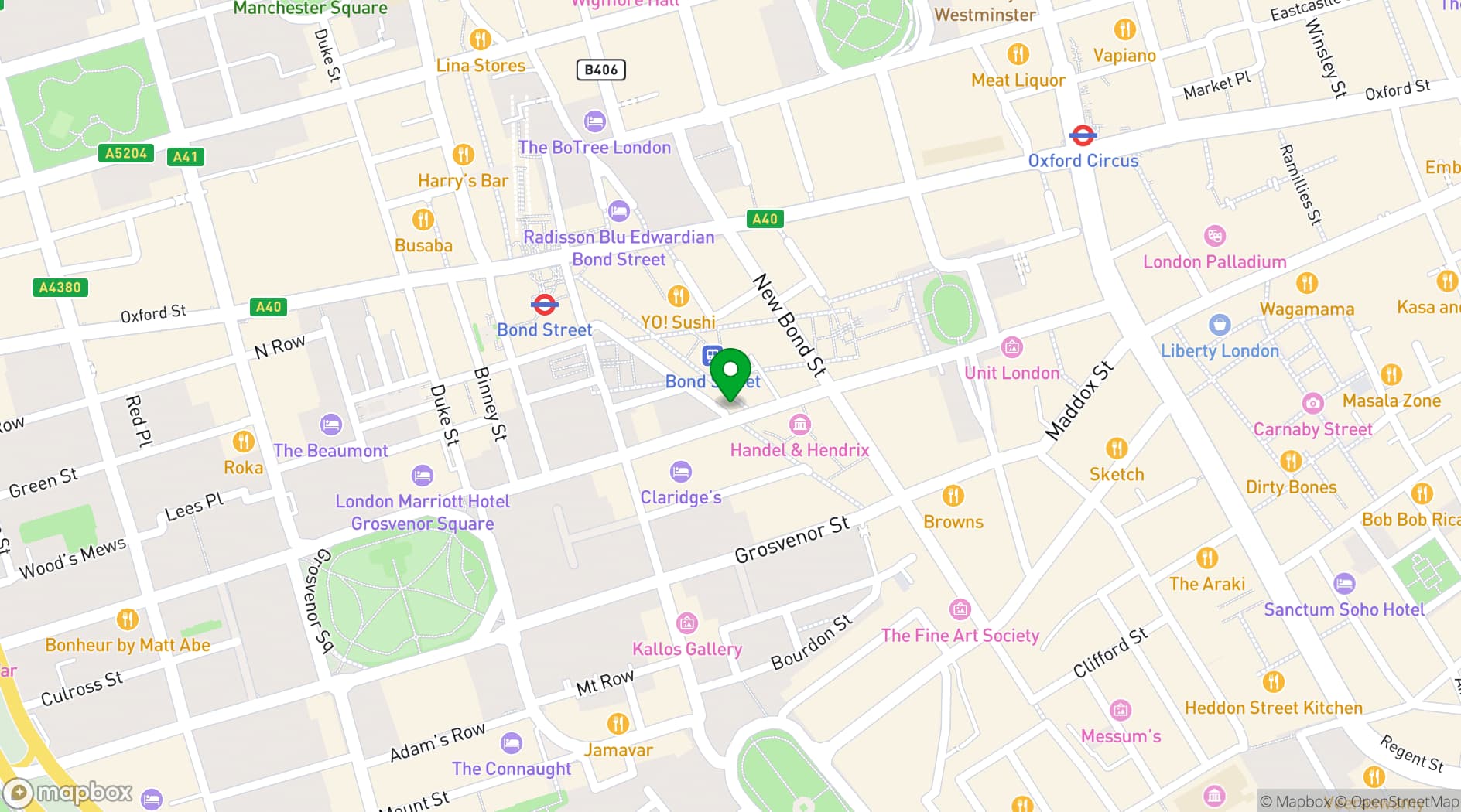 Map showing Mr Fogg's Apothecary