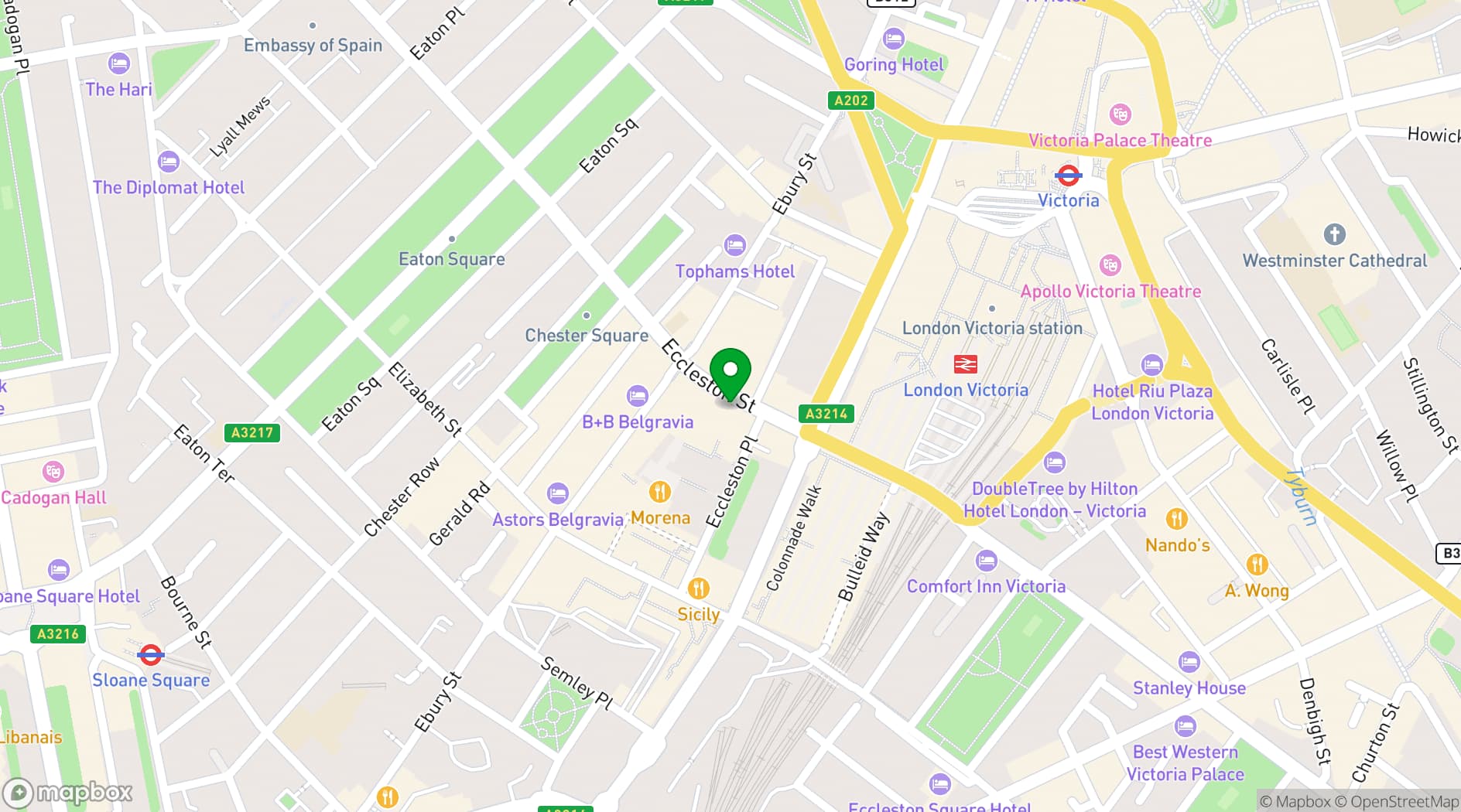 Map showing Light Centre