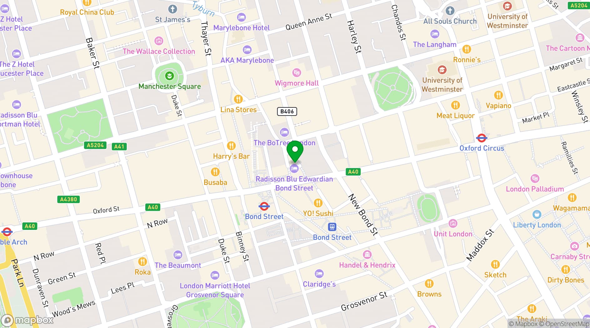 Map showing Radisson Blu Edwardian Berkshire