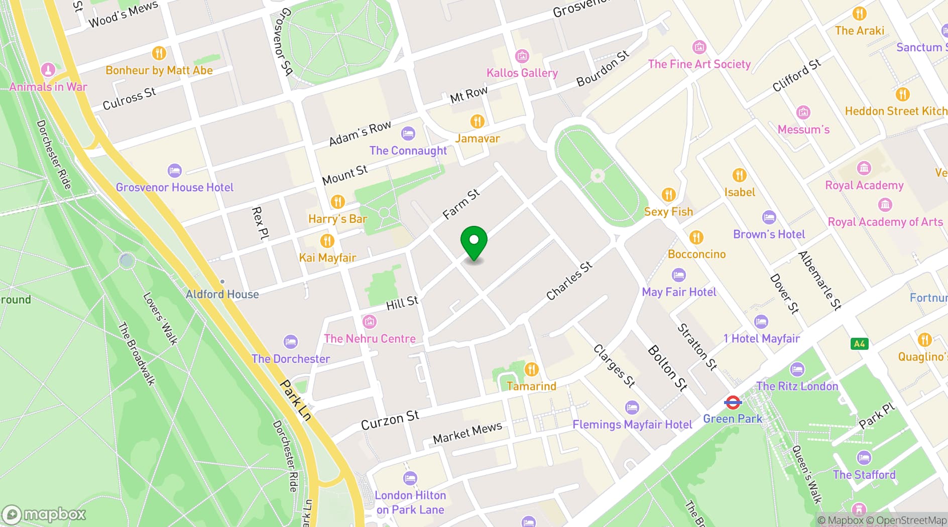 Map showing Maple Leaf Hot Desks