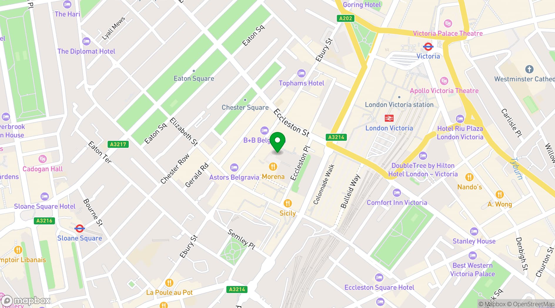 Map showing Event space near Victoria