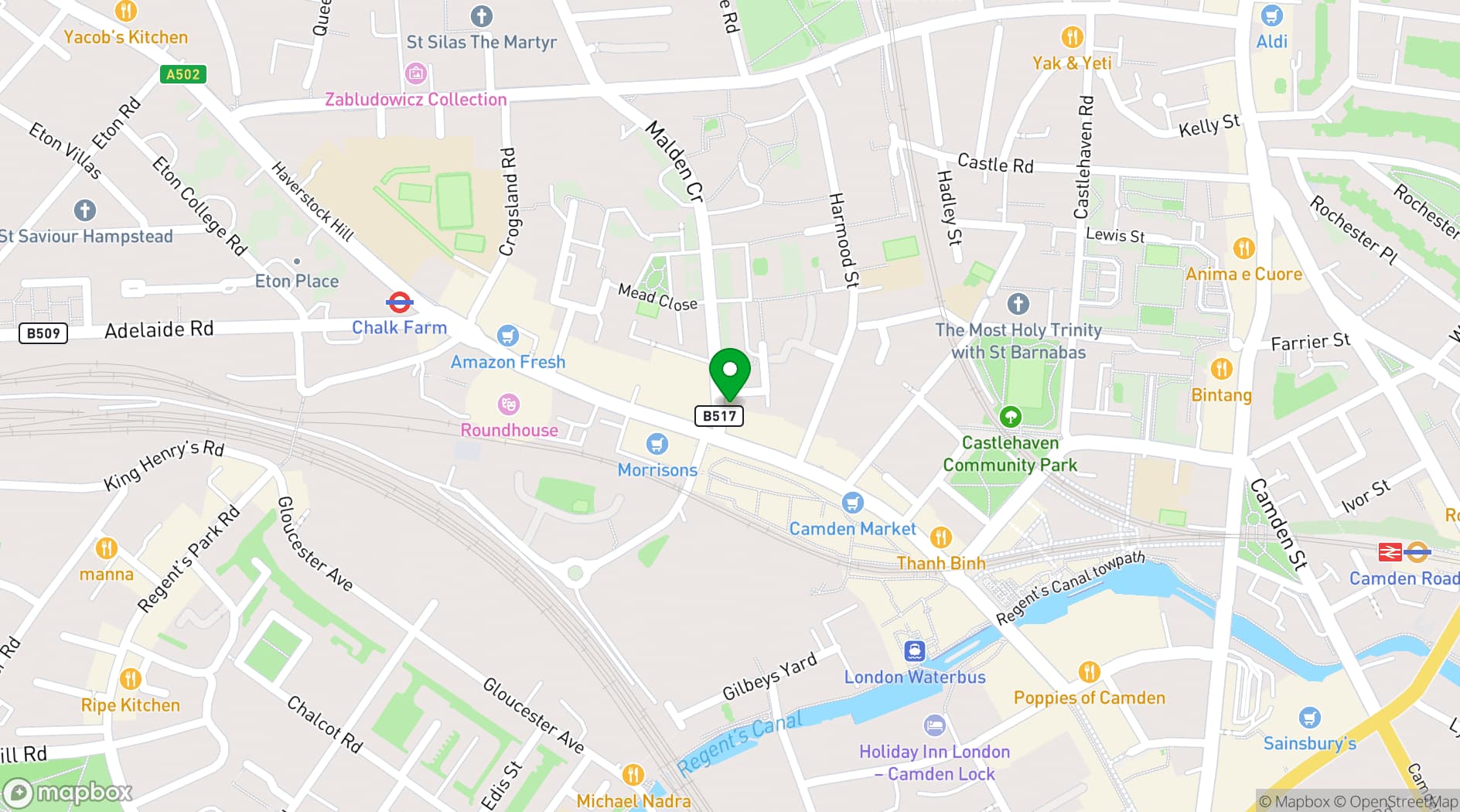Map showing Spiritual Bar