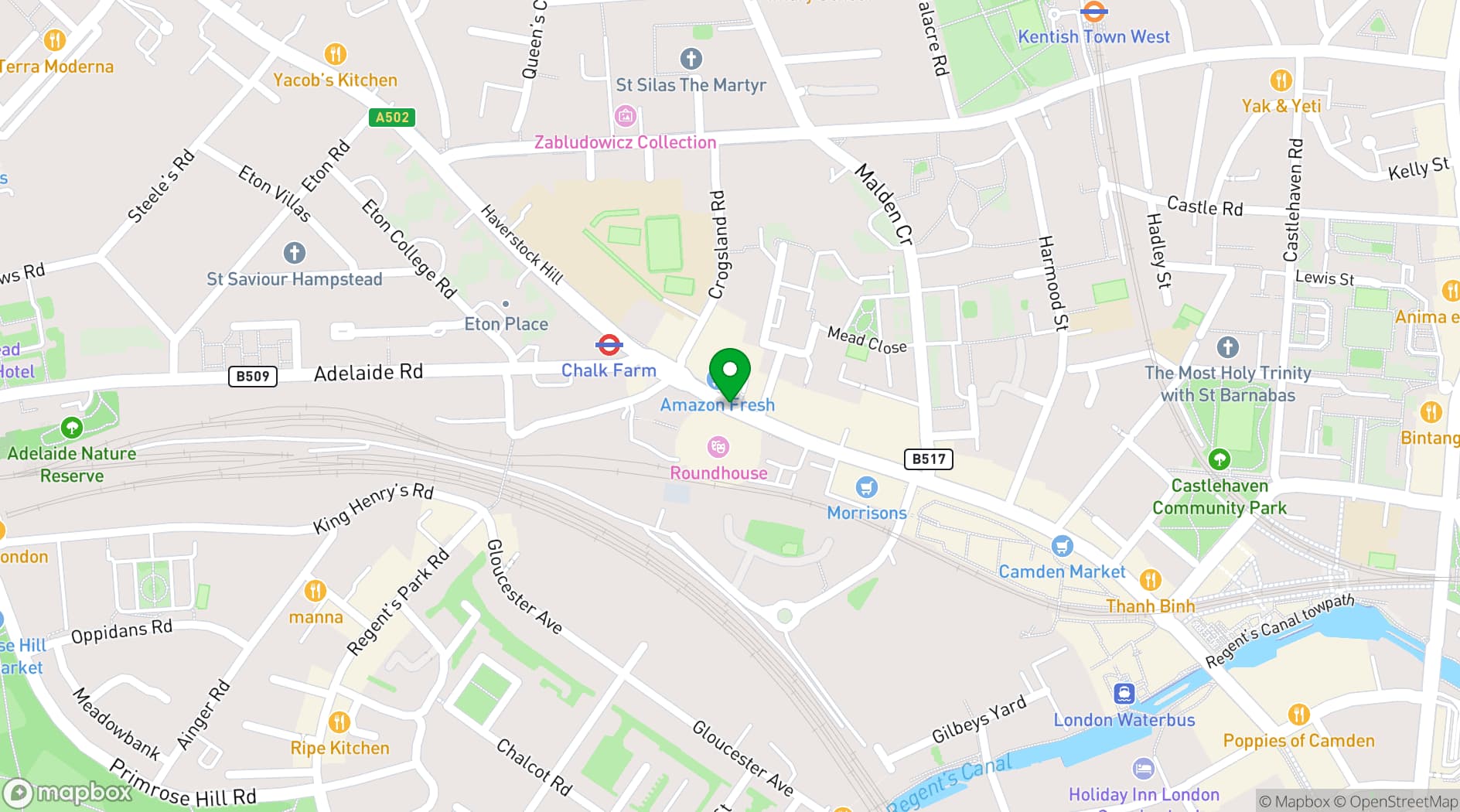 Map showing Roundhouse