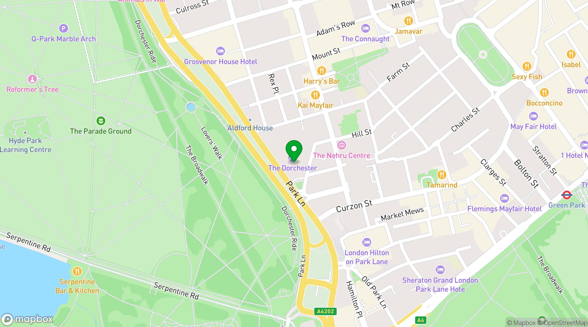 Map showing The Dorchester