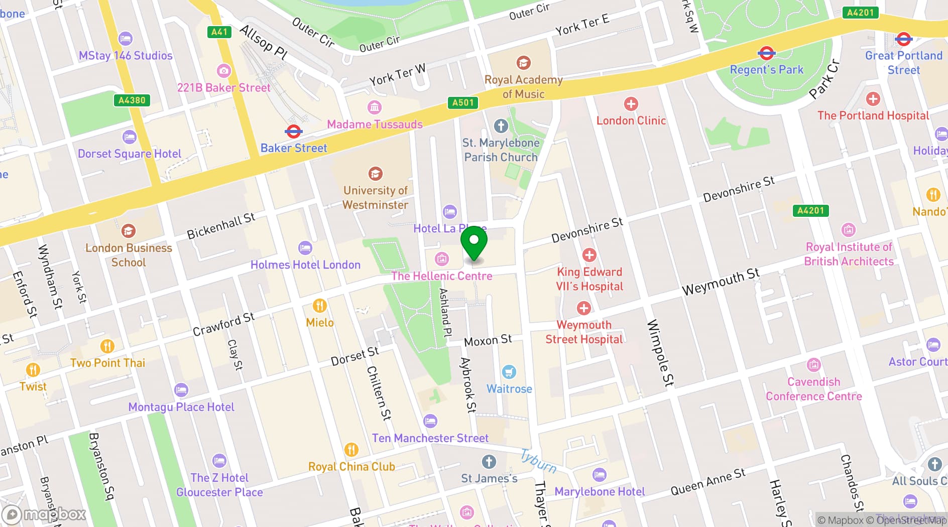 Map showing OPSO