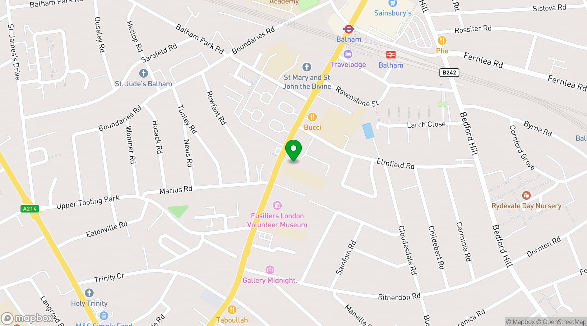 Map showing La Doc
