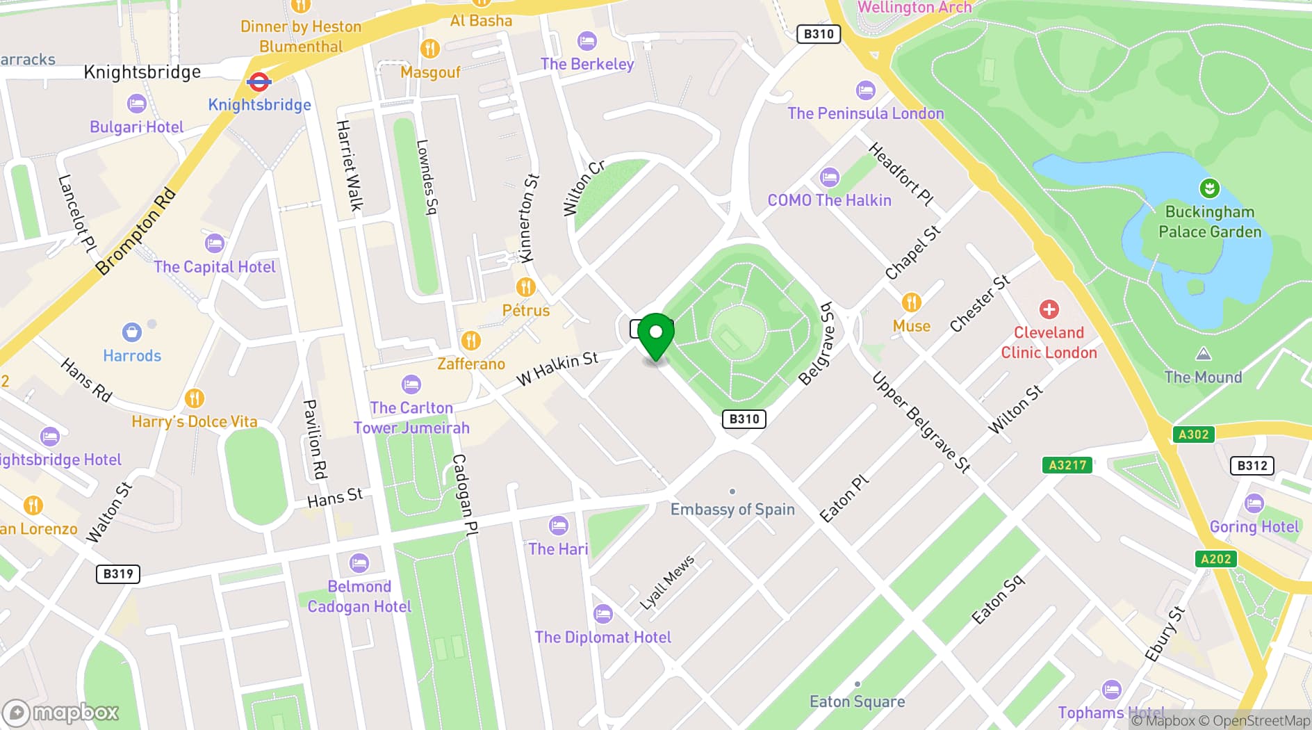Map showing SCI Belgravia