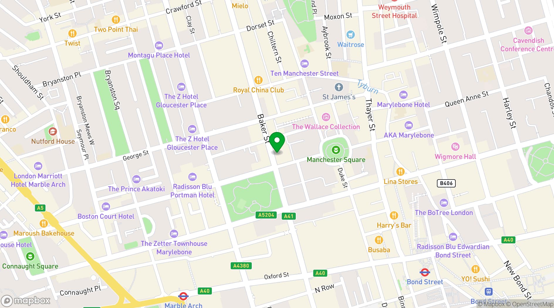 Map showing Blüthner Piano Centre
