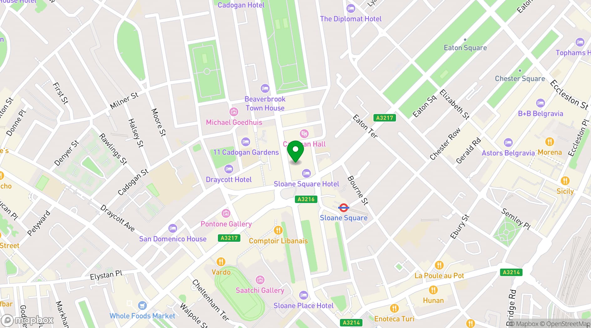 Map showing Holy Trinity Church Hall