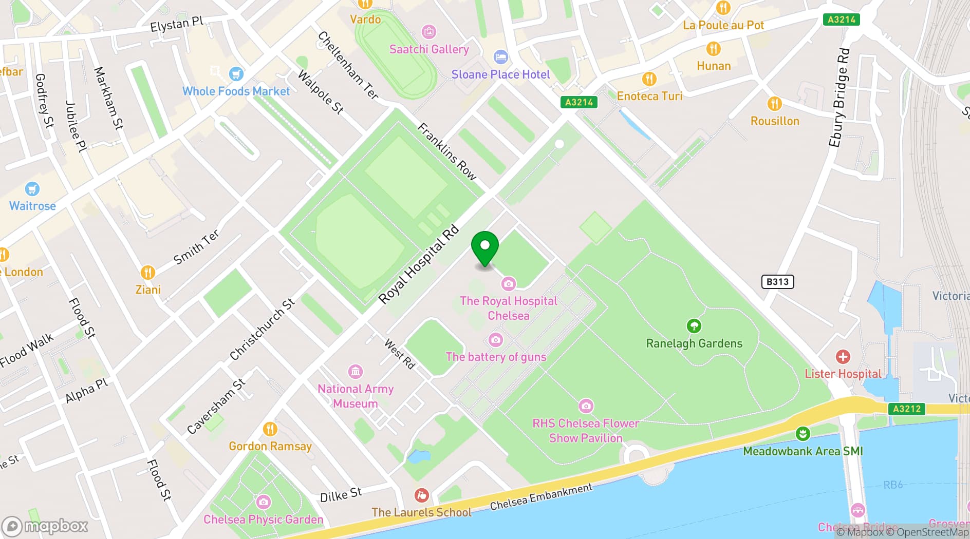 Map showing The Curling Club @ Chelsea Winter Village