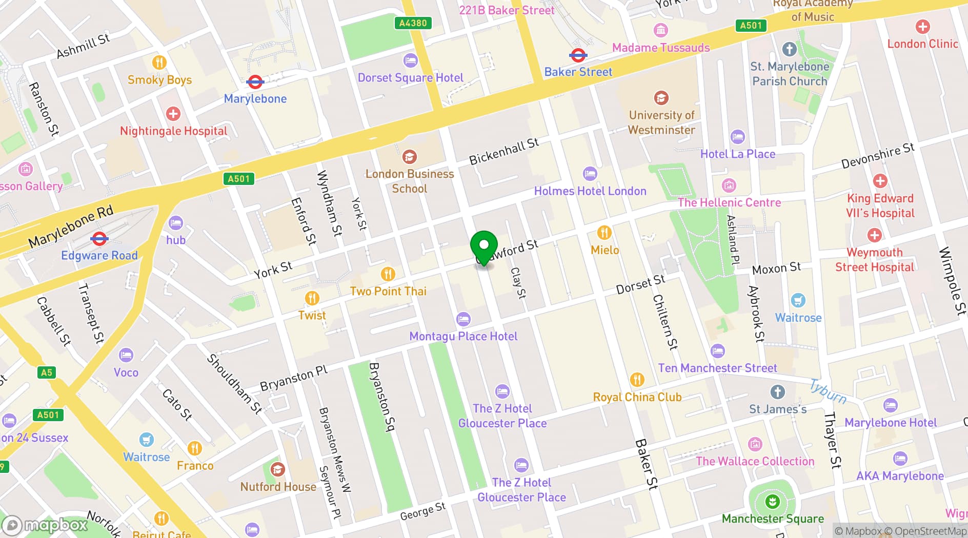 Map showing Space 88